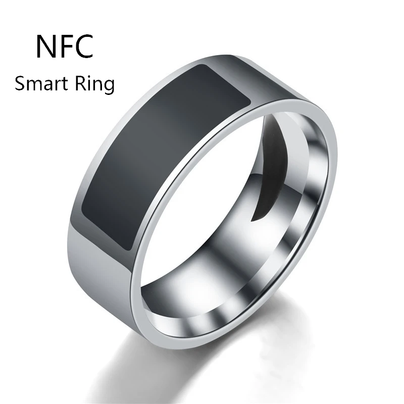 Мужские модные ювелирные изделия NFC мобильный телефон этикетка смарт Кольцо новая технология широкий смарт Кольцо из нержавеющей стали кольца для мужчин