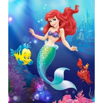 

DIY full Square/pebble Round Drill diamond painting Cross stitch Mermaid Princesses Rhinestone embroidery Home Mosaic decor gift