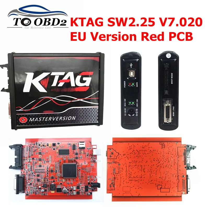 

KTAG V7.020 V2.25 4LED K-TAG EU Version Red PCB Firmware Latest V2.25 No Token Limitation cover all major brands and protocols