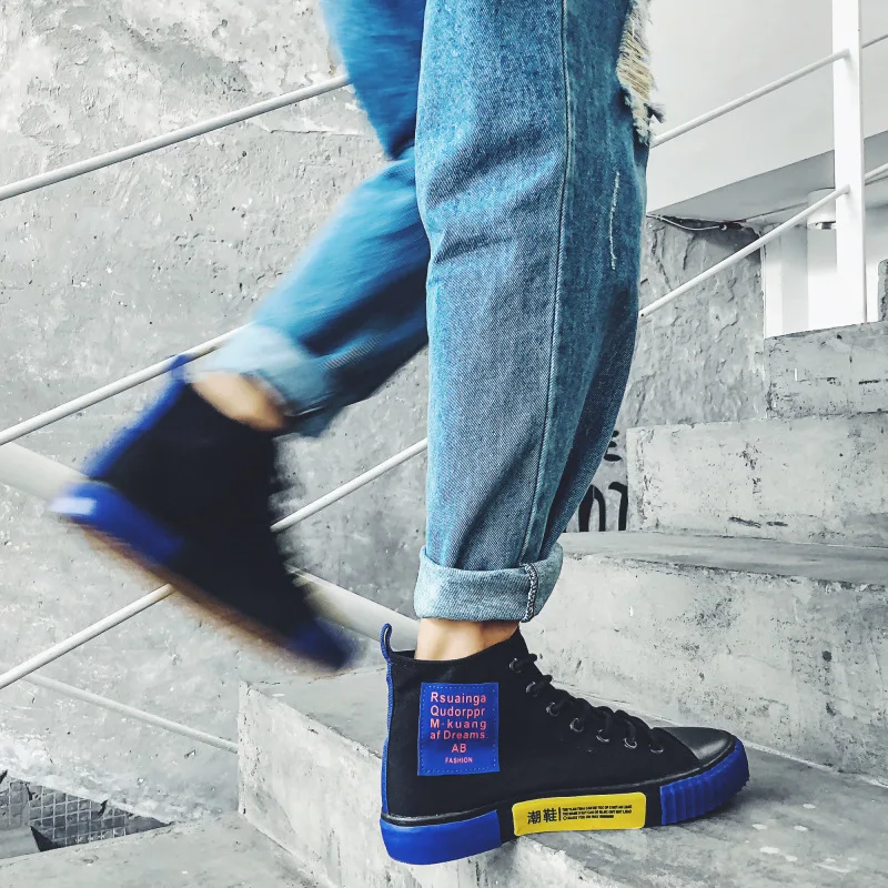 High Help Canvas Shoe Male Shoe Motion Leisure Time Student Skate Casual Shoes Men Sneakers Zapatos De Hombre Scarpe Sneaker