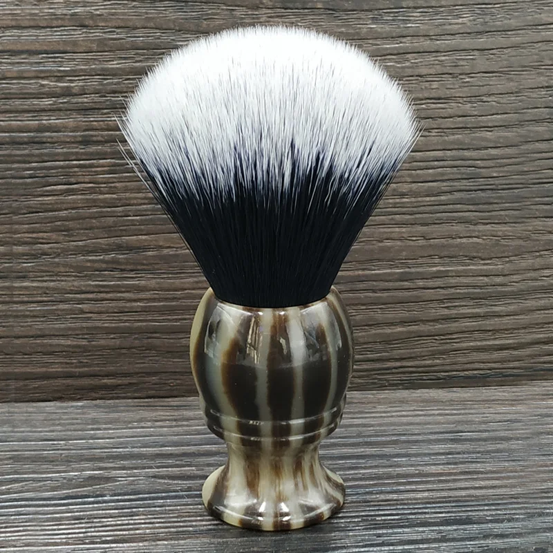 dscosmetic 24mm horn resin handle tuxedo knots shaving brush for man