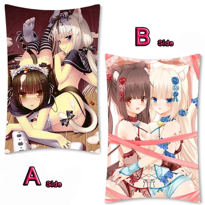 Аниме Nekopara Chocolat ванильный Azuki кокосовый клен Dakimakura обнимающий чехол для подушки для тела, наволочка для подушки, 2WAY 35x55 см - Цвет: 02