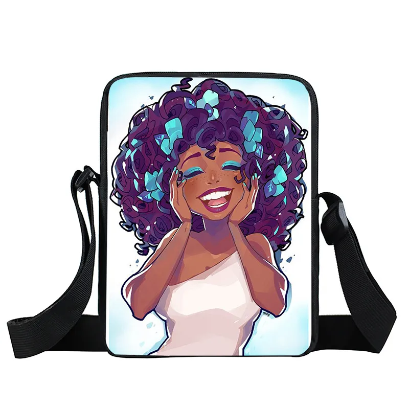 Афро Леди Девушка сумка Африка Красота принцесса маленькая сумка коричневые женские сумки мини сумки подросток сумки через плечо - Цвет: xkbafr71
