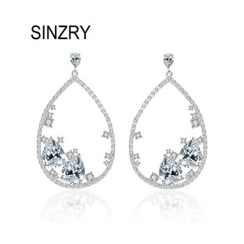 

SINZRY cubic zirconia waterdrop dangle earrings vintage geometry vintage bridal earrings fashion costume jewelry gift for women