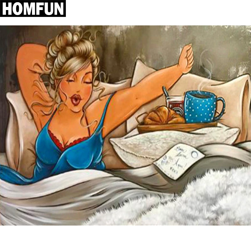 Картина для алмазной вышивки HOMFUN A06072 полноразмерная/круглая 5D сделай сам с