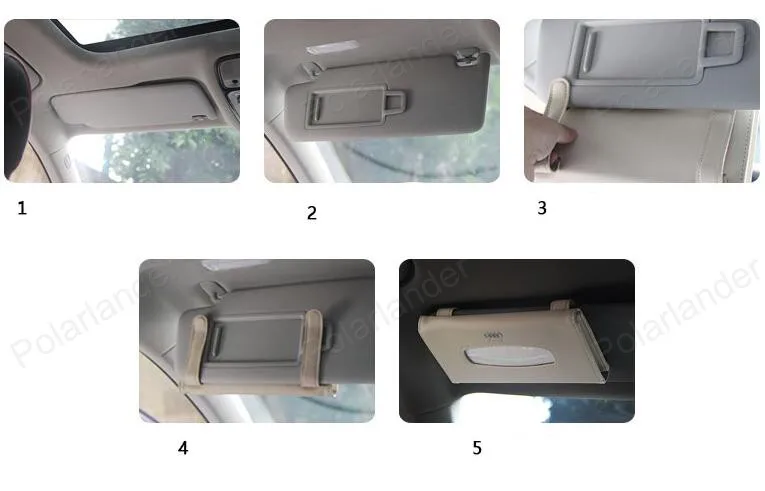 Кожа Авто полотенце сумка Защита от солнца козырек подвесной держатель для салфеток чехол для Audi A3 A4L A6L Q5 Q3 Q7 Защита от солнца козырек