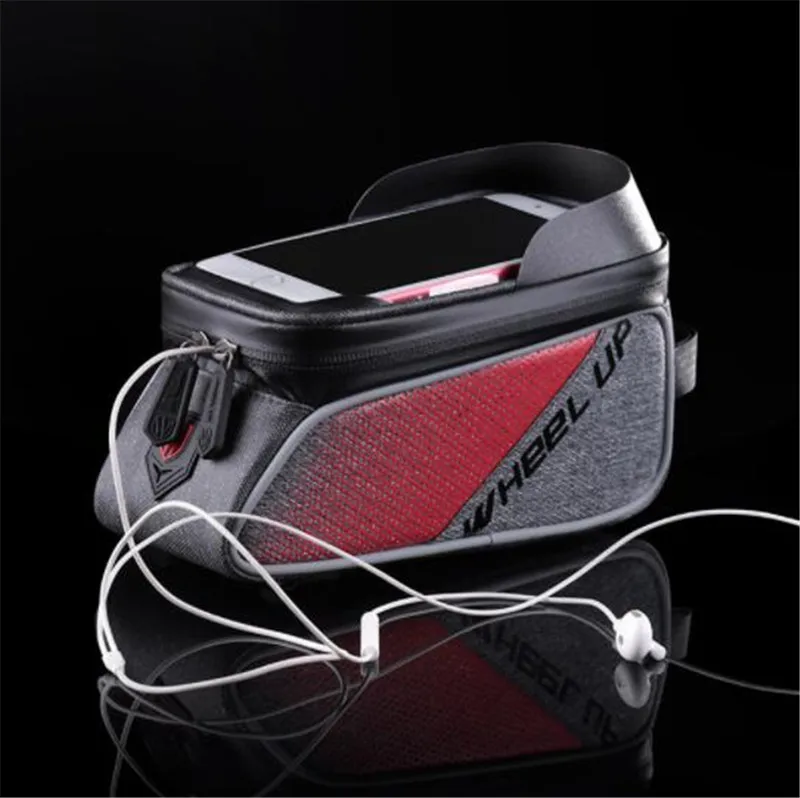 WHEEL UP Touch Screen Front Top Tube Bicycle Frame Saddle Bag Rainproof MTB Cycling Bag 6 Inch Bike Cell Phone Case Accessories WHEEL UP Touch Screen Front Top Tube Bicycle Frame Saddle Bag Rainproof MTB Cycling Bag 6 Inch Bike Cell Phone Case Accessories