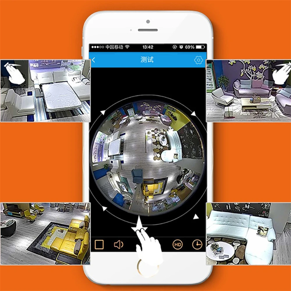 Cena VR Full HD 1080P kamera wifi IP 360 lampa bezpieczeństwa panoramiczna żarówka wideo cctv nadzór Fisheye HD Night Vision światła korytarz