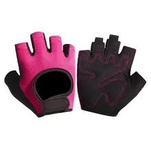 Для мужчин Для женщин розовый горный велосипед Половина Finger перчатки спортивные Фитнес велосипедов противоударный Бодибилдинг перчатки лыжи перчатки открытый