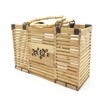 

2018 Handmade Bamboo Braided Beach Bag Storage Bag Organizer Supply box for Daily Using Dropshipping