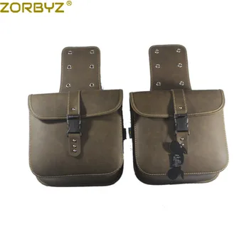 

ZORBYZ Motorcycle Vintage Retro Artificial Leather Saddlebags Panniers Saddle Bags Pouch Bag For harley Honda Suzuki