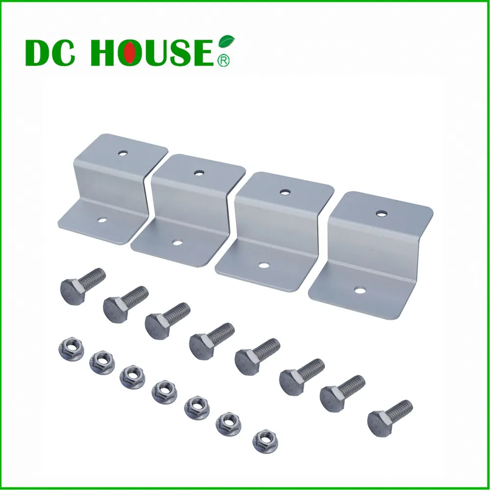 

Z Bracket Solar Mount Kit, 4 solar brackets with Nuts and Bolt, free shipping