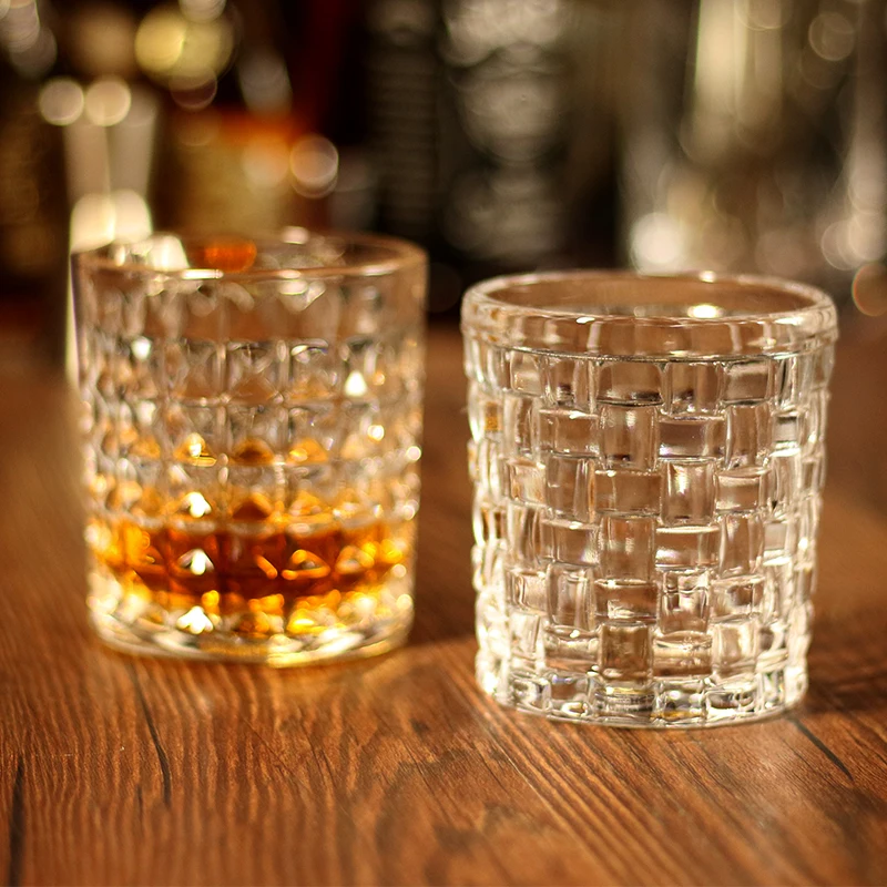 

270ml Set of 2 old classical fashion whiskey glass drinking glasses lead-free glass machine made water glasses 9oz