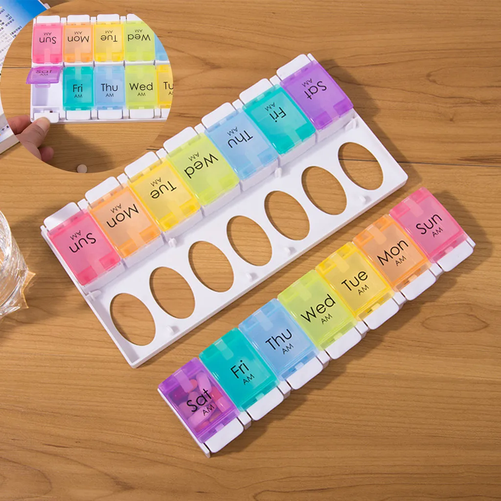 

2019 High Quality Pill Box 14 Day Medicine Tablet Dispenser Organizer Weekly Storage Case Extra Large Easy to install and use
