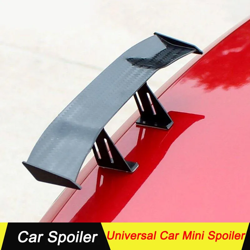 

Carbon Fiber Universal Mini Car tail trunk Spoiler Wing Small Model GT Without Perforation Tail Decoration Auto Accessories