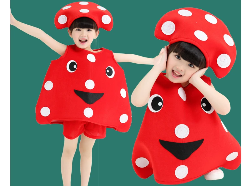 enfants \\ maternelle de groupe fruits des plantes et légumes champignon costumes. L POUR 100,120 CM XL POUR 120,150 CM