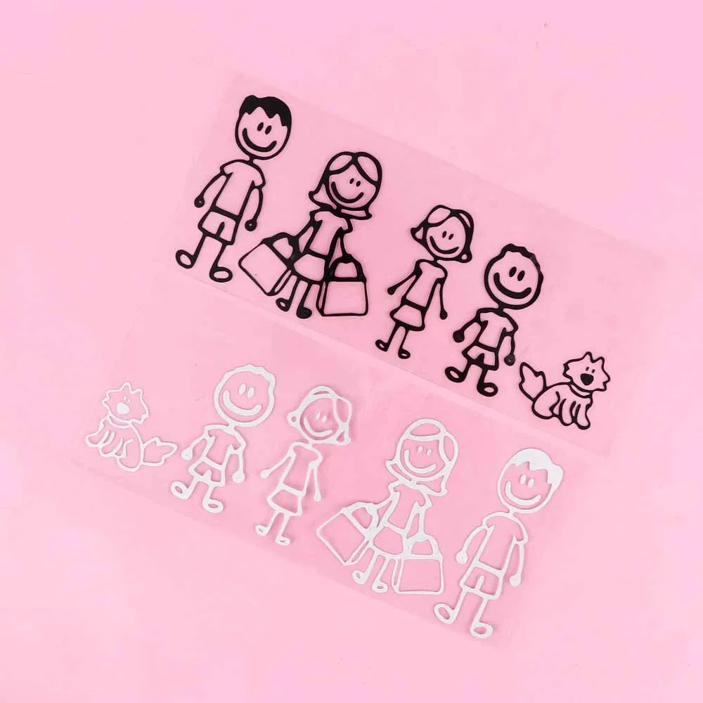 

Two Color Creative Funny Family Sticker Decal Stick Car Truck Window Auto Tile Refrigerator Stickers Decor