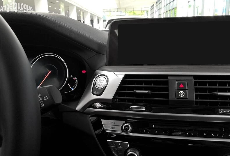 Для BMW X3 G01 2018 ABS углеродное волокно/Хромированный автомобильный двигатель Start Stop