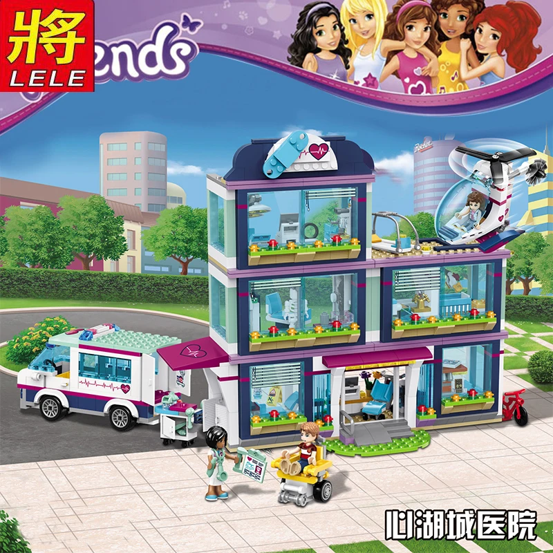 

new 932pcs Heartlake City Park Love Hospital Girl Friends Building Block Friends Brick Toy