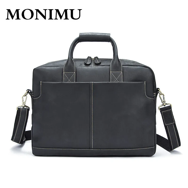 High Quality Genuine Leather Men Business Shoulder Bag Famous Brand Cross Body Messenger Bags Cowhide Handbag Tote Briefcase New genuine leather men business handbag laptop tote cross body briefcase brand famous crazy horse cowhide messenger shoulder bag