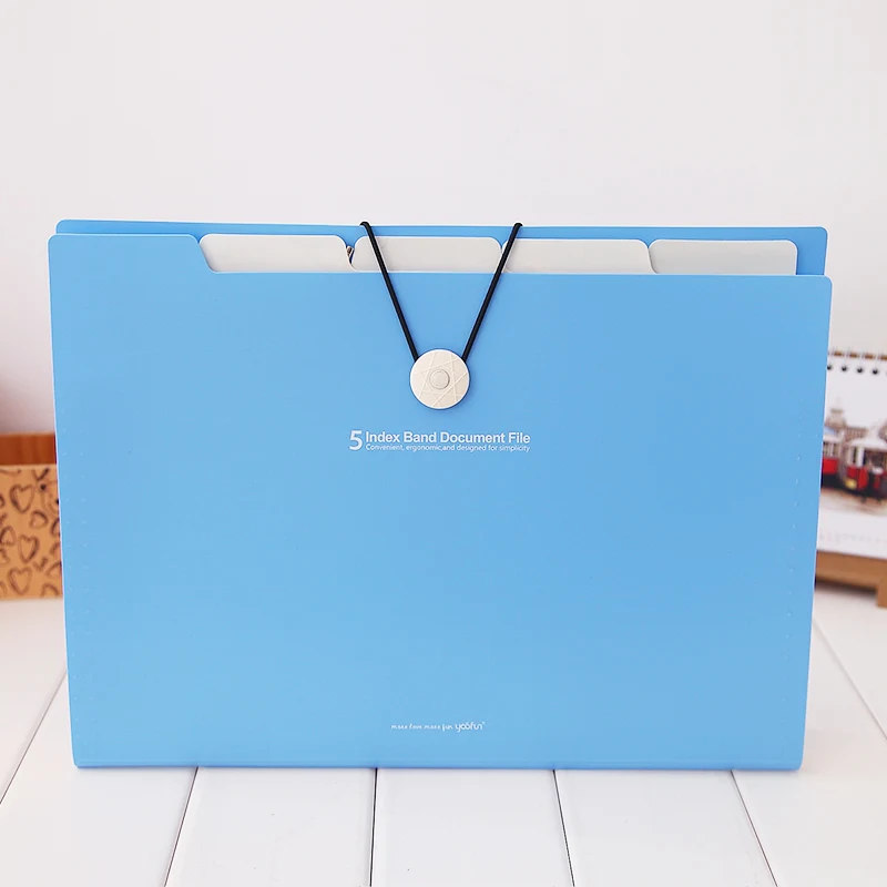 

1pcs/lot Index Organizer,Expanding File,Office Desk Organizer 5 pocket ,Letter Size,Water Resistant,with Flap & Closure
