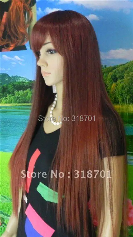 

Sweet Long Straight Brown about 24 Inches Synthetic Hair Wig (Free Shipping)