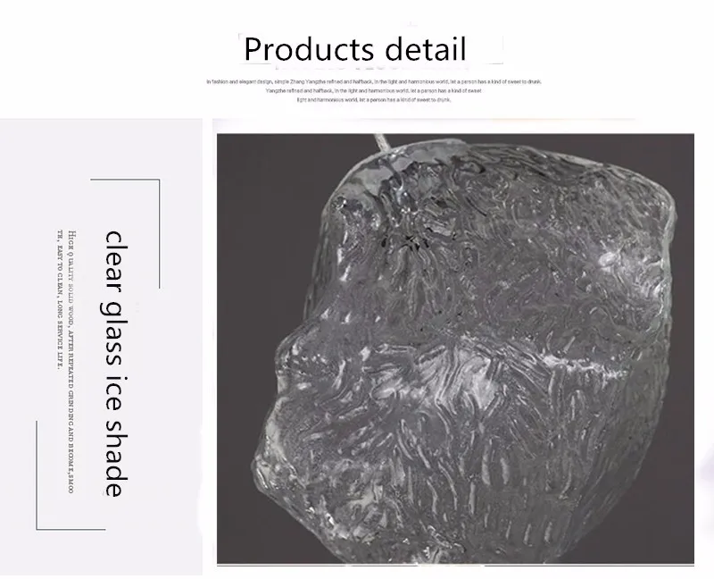 Модная лампа, хрустальный стеклянный подвесной светильник, камень, лед, светодиодный светильник для помещений, потолочный светильник для столовой, гостиной, подвесной светильник, светильники