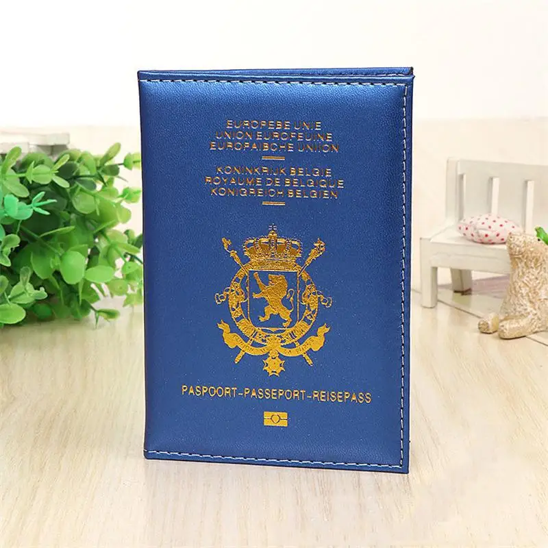 Belgium Versatile Travel Passport Holder Travel Passport Cover For Men and Women Durable Fashion Belgium Passport Wallet