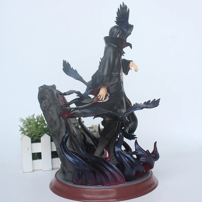Goede Anime Naruto Shippuden Itachi PVC Action Figure GK Uchiha Itachi Met Crow Collectible Model Toy 28 cm