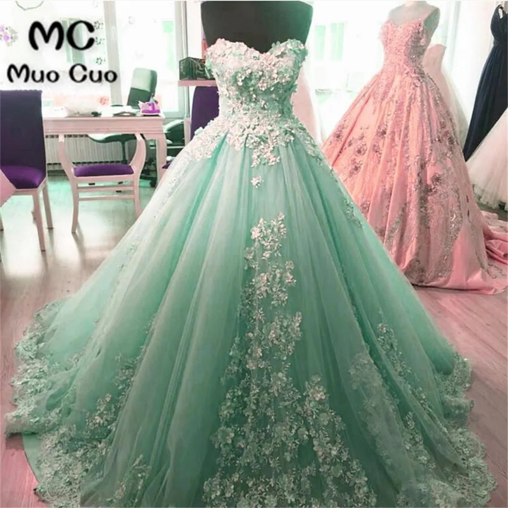 lace embroidery sweetheart light blue tulle ball gowns prom dresses 2018 elegant engagement dress for wedding party3
