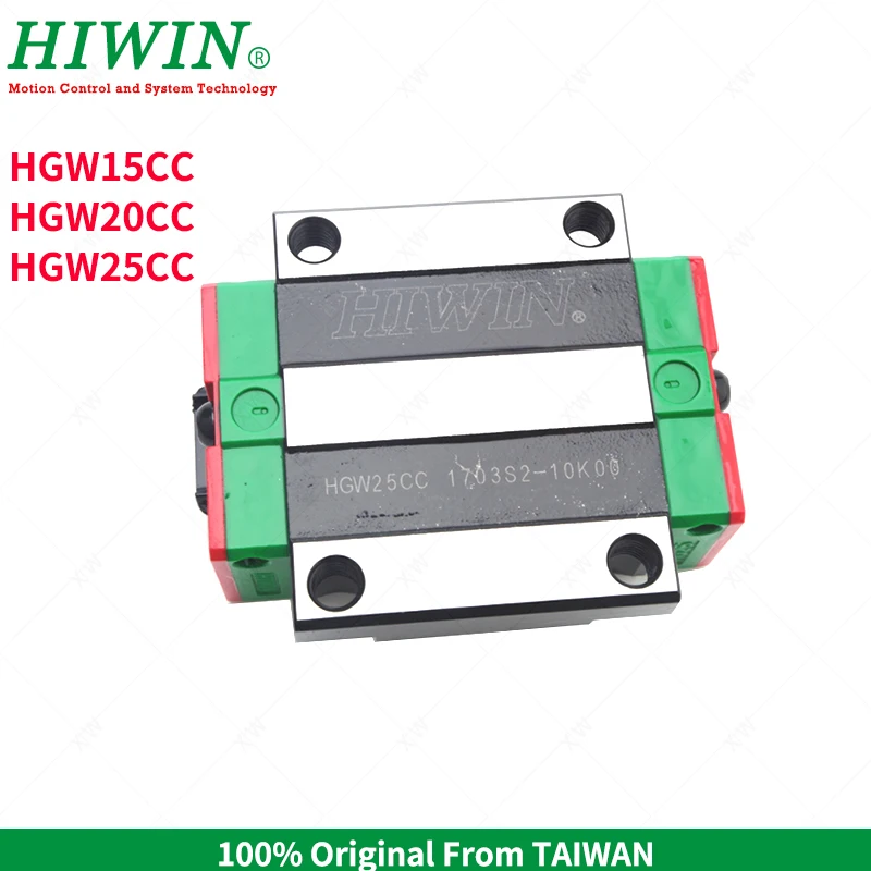 

HIWIN HGW15CC Linear rail carriage HGW20CC Flange block use for HGR15 Rail HGR20 Linear Guides CNC parts