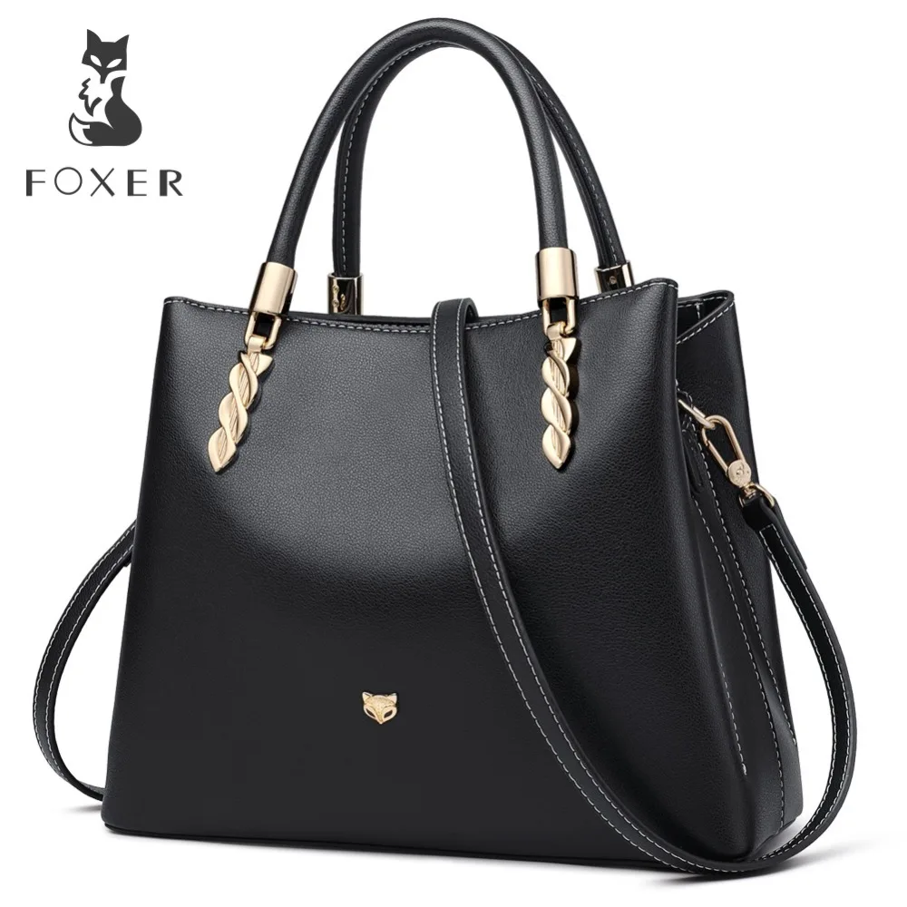 FOXER Brand Women Handbag Large Capacity Leather Luxury Messenger Bags ...