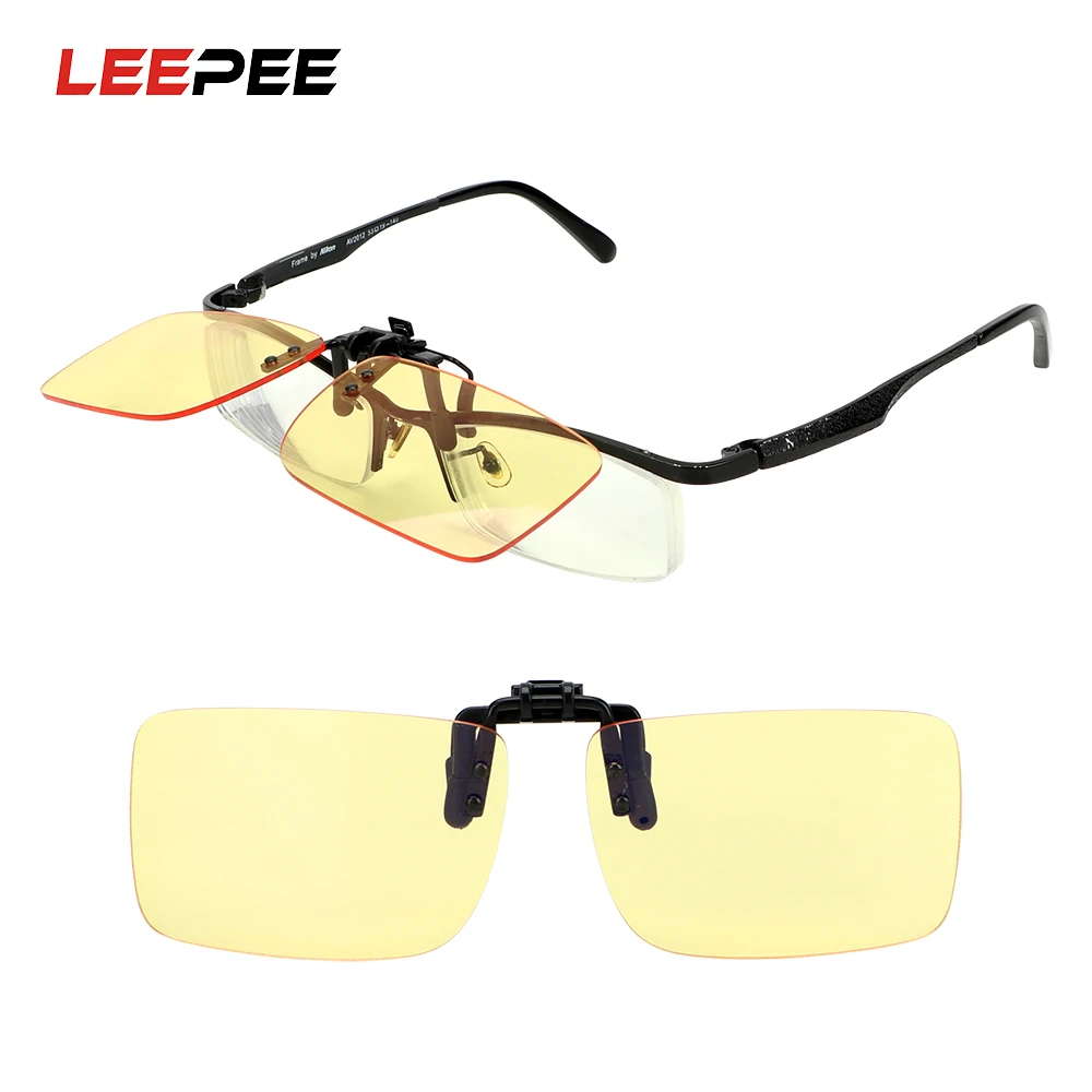 LEEPEE клип на очки автомобиля антибликовые очки вождения очки ночного видения синий светильник Блокировка Спорт на открытом воздухе езда солнцезащитные очки