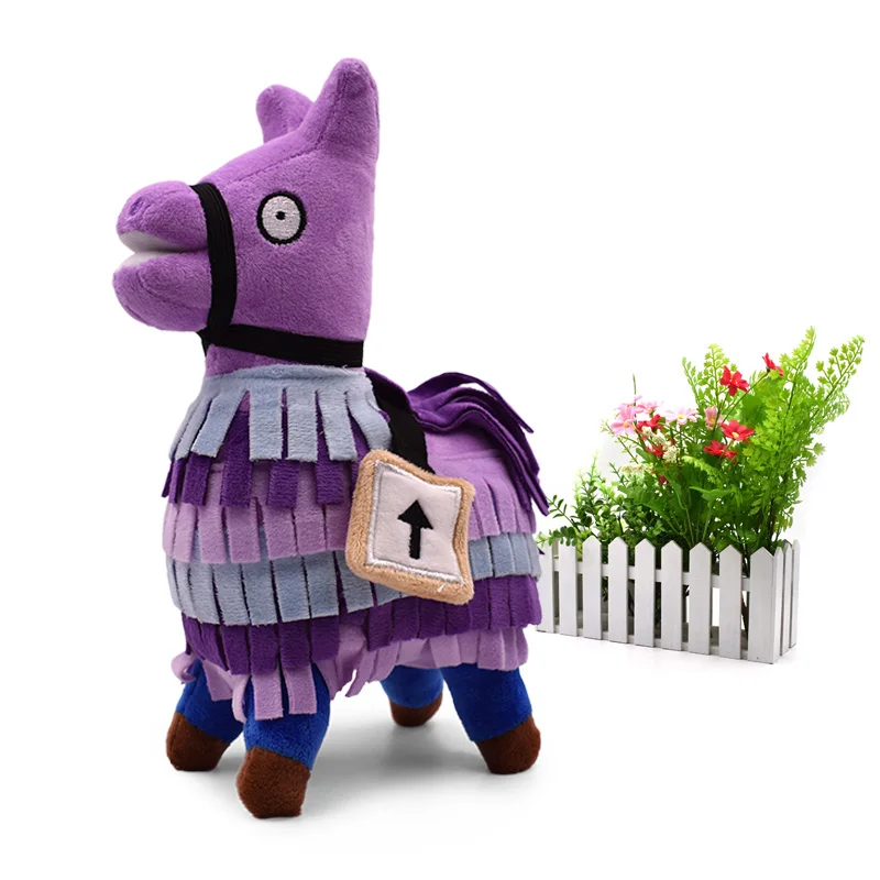 

10" 25 cm Hot Toy Stash Llama Fort night Alpaca Treasure Box Stuffed Peluche Plush Baby Toys Christmas Gift For Children