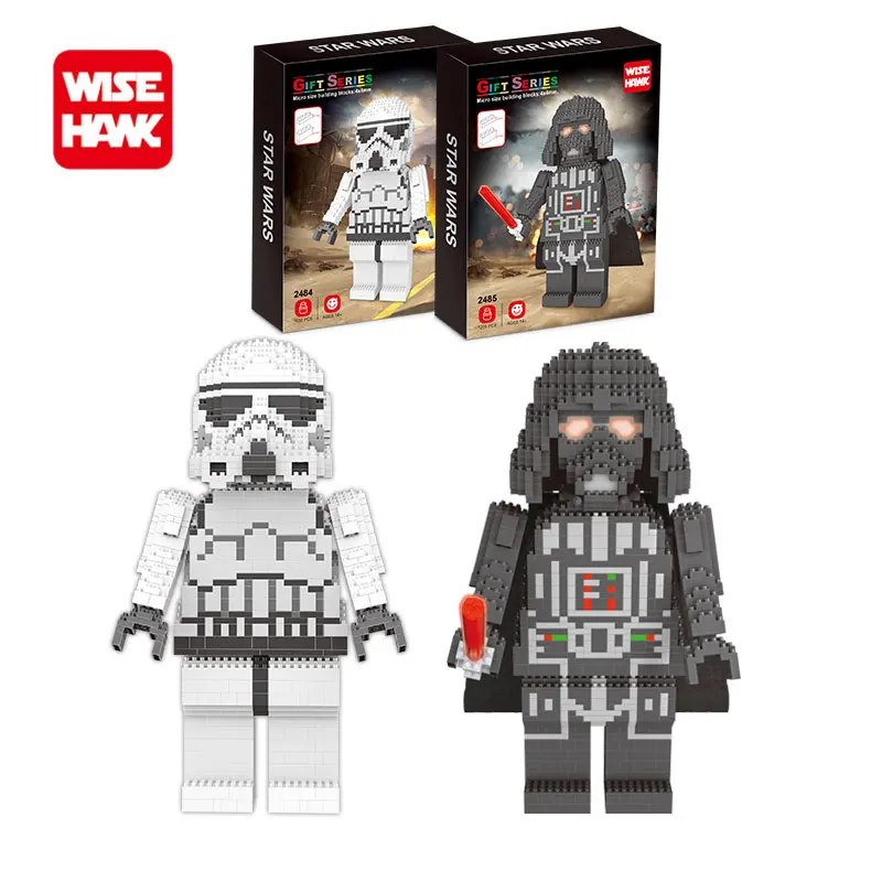 

Wisehawk American Anime Stormtrooper Nanoblock Micro Building Blocks Bricks Diy Model Figures Bricks Toys For Kids With Box