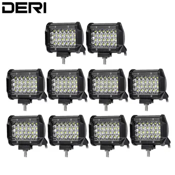 

10Pcs 4 Inch Car Light bar LED Work Light Spotlights Offroad Motorcycle For Jeep ATV UTV SUV UAZ UTE Truck 12V 24V Car Styling