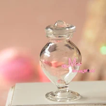 Кукольный домик Миниатюрный Прозрачный Горшок банка с крышкой 1:12 кукольный домик DG54