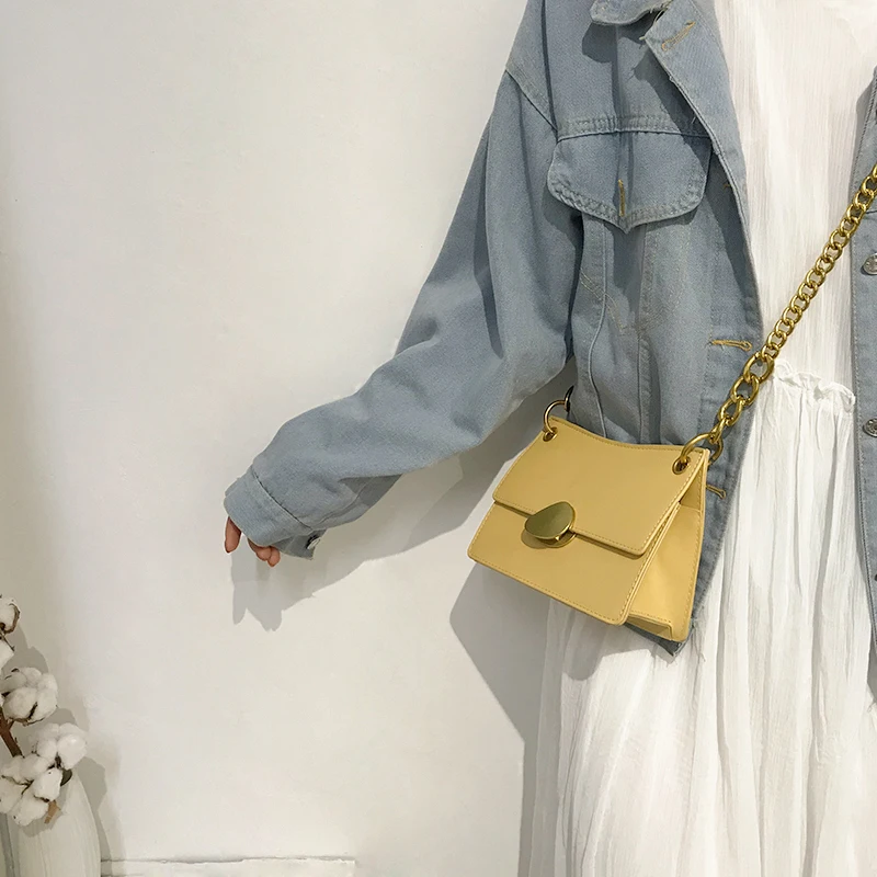 Small bag female 2019 new retro fashion small square bag wild ins chain bag senior sense of the ocean Messenger bag