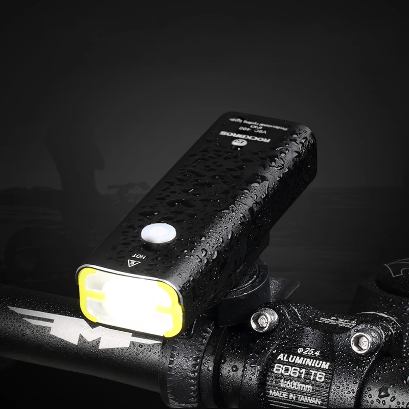 Excellent ROCKBROS 400/245 Lumens Bicycle Light USB Rechargeable Cycling Handlebar Headlight Waterproof MTB Bike LED Flashlight Front Lamp 1