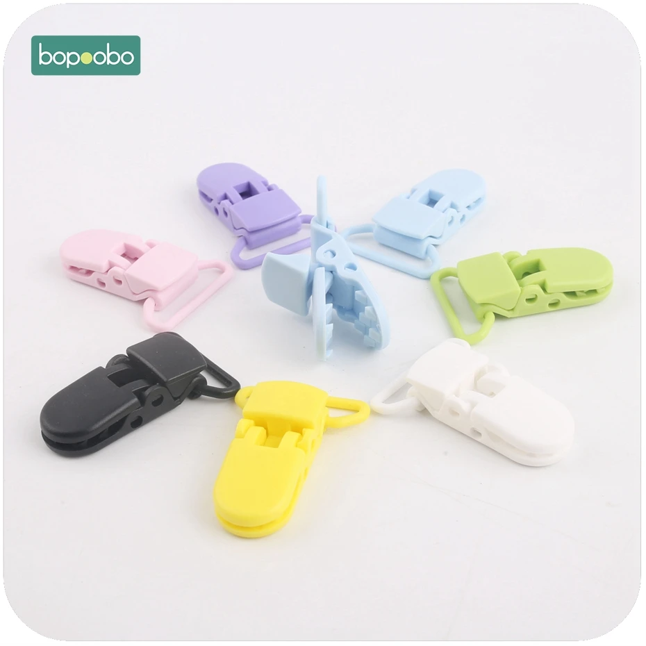 Bopoobo-attache-sucette en plastique coloré | Accessoires pour bébé, Clips de sucette 10 pièces, Clips porte-bavoir en plastique colorés cadeau pour bébé, matériel unisexe sucette tendance (lot de 10)