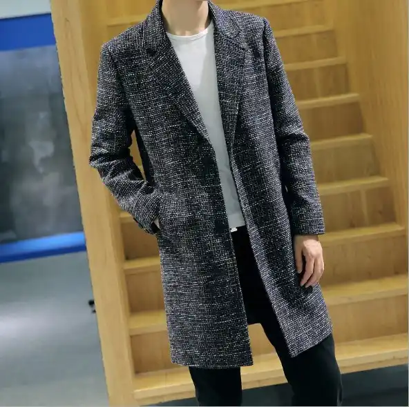 mens long tweed overcoat