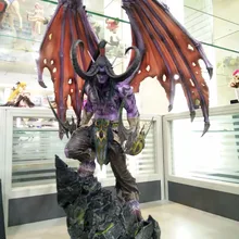 [Лучшее качество] ограниченный большой размер 60 см WOW Illidan gk смола статуя светодиодный светильник глаза фигурка Коллекция Модель оригинальная коробка лучший подарок