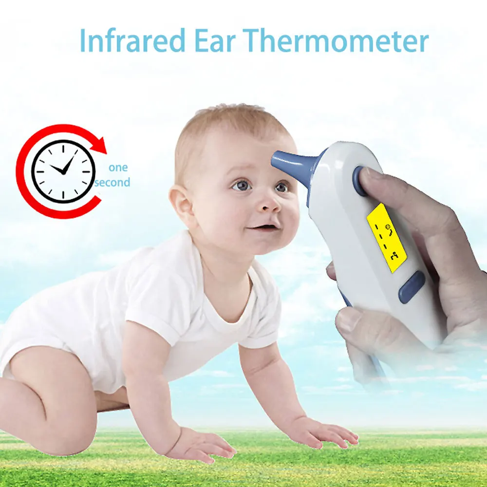 

LED Ear Thermometer Digital Baby Meter for Measurement Monitor Fever Baby Forehead Thermometer Infrared