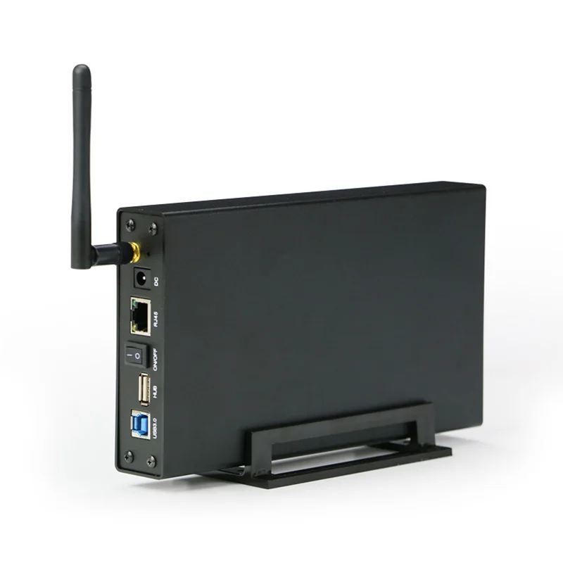 

External Hard Drive HDD Case Nas Wifi Antenna Wireless wifi Sata USB 3.0 wifi hdd Interface Aluminum HDD Box 3.5 Caddy-in HD