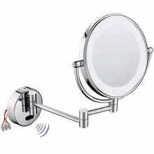 Gurun LED Makeup Mirror-Fashion Induction lamp LED mirror reversible, fixed on the wall, support can be folded 1803D
