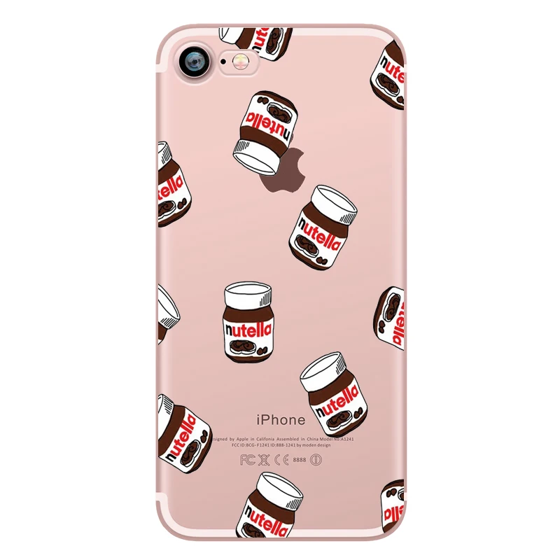 Food Donuts Chocolate Ice Cream Pattern Cartoon Funny Soft Silicone TPU Mobile Phone Case for Apple iphone 5S 7 6s 6 plus 7plus (5)