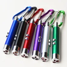 Super Useful Mini Flashlight 3 Functions Laser Light LED Lamp Purple Lighting Multifunctional Electric Torch Small Gift Keychain