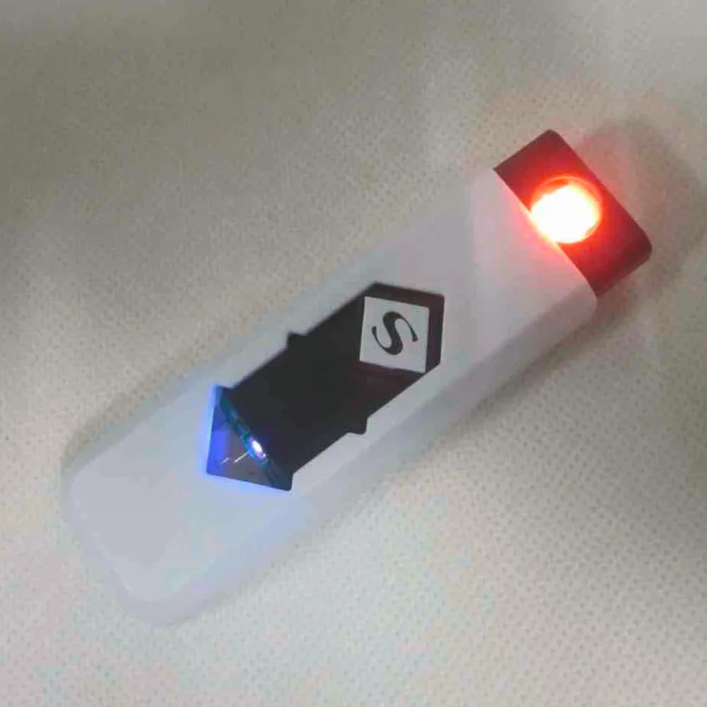 Домашнее использование Портативный Белый USB электронный перезаряжаемый аккумулятор беспламенный прикуриватель для сигар магазин по всему миру