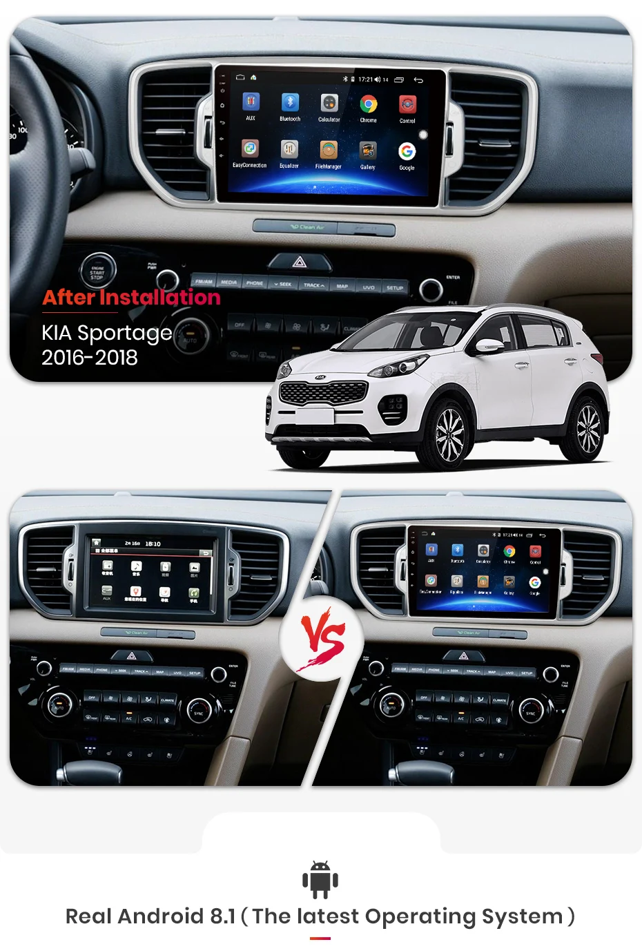 Perfect AWESAFE for KIA Sportage 4 2016 2017 2018 KX5 Car Radio Multimedia video player GPS DSP No 2din 2 din Android 9.0 4G+64G 4 Perfect AWESAFE for KIA Sportage 4 2016 2017 2018 KX5 Car Radio Multimedia video player GPS DSP No 2din 2 din Android 9.0 4G+64G 4