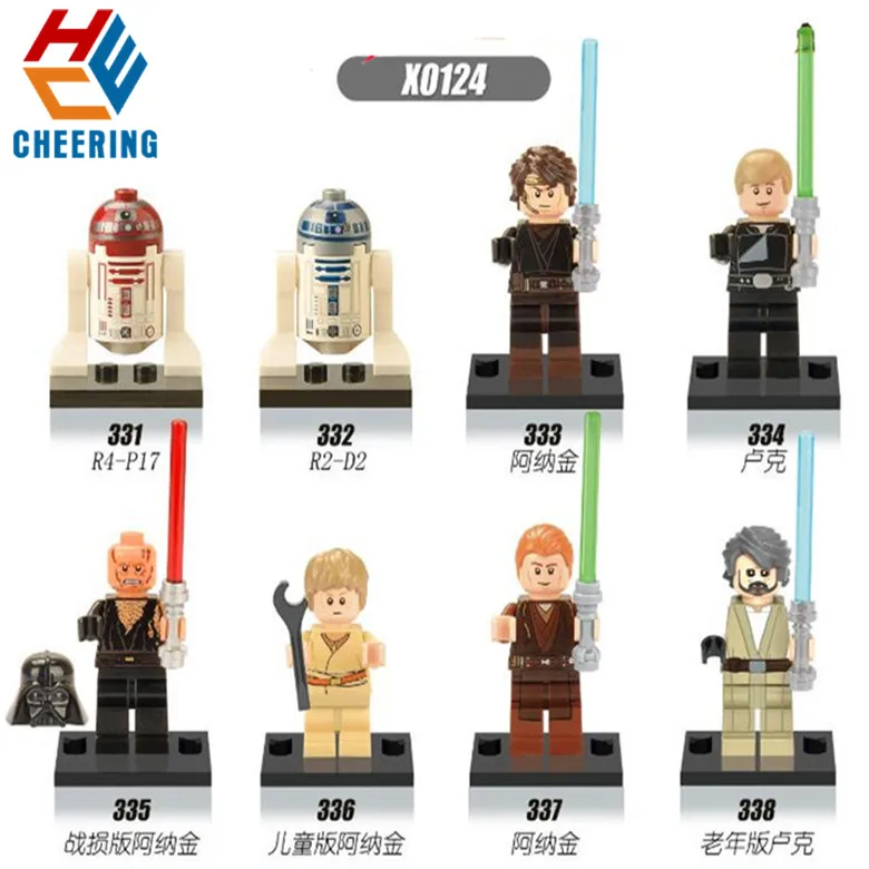 

Single Sale Building Blocks Space Wars Luke Skywalker Han Solo R4-P17 R2-D2 Yoda Action Figures Bricks Toys for Children X0124